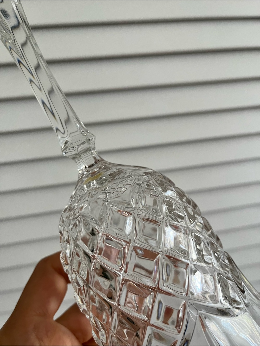 Vintage Cut Crystal Glass Table Bell | 8.5"